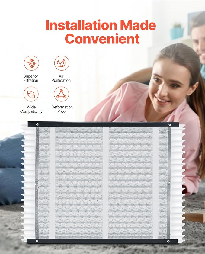 VEVOR 20x25x4 Furnace Air Filter, MERV 11 Pleated HVAC AC Replacement, - Image 6