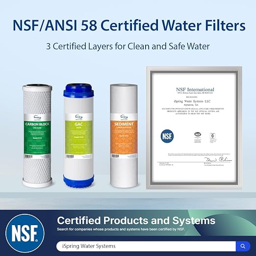 iSpring RCC7D 75 GPD Reverse Osmosis/Deionization Water Filter System, Removes - Image 2