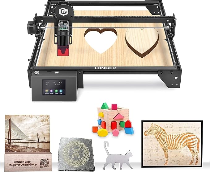 Longer Ray5 Laser Engraver, 10W Laser Cutter, 0.06 * 0.06 mm Precision Laser by HOME