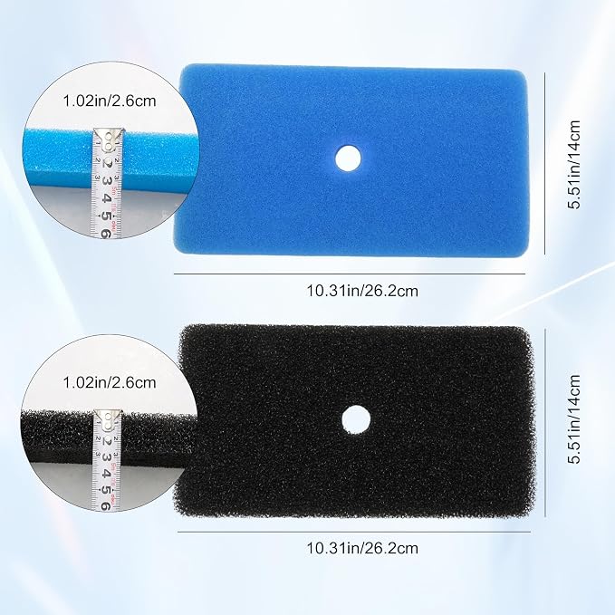MDEOOSKY 4 Sets Pond Filter Sponge Pads, Coarse and Fine Filter Media - Image 2
