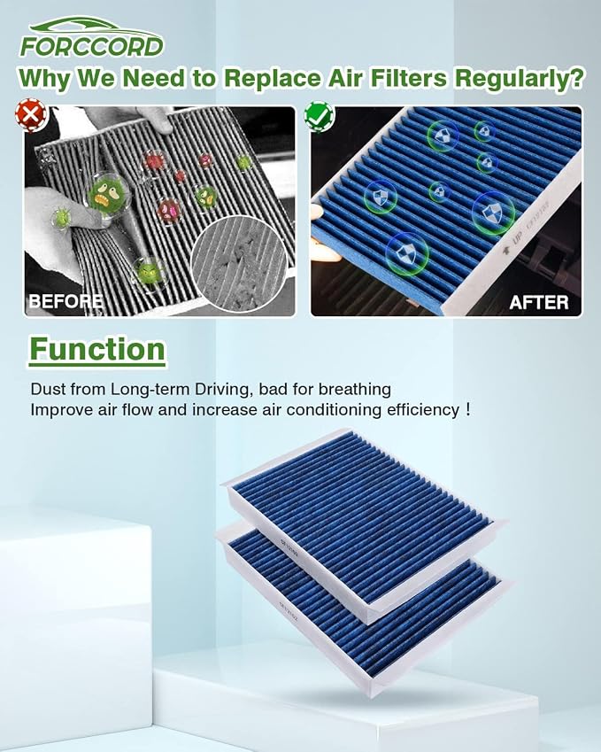 2-PACK Cabin Air Filter Fits for Ford Mustang 2023 2022 2021 2020 2019 2018 - Image 5