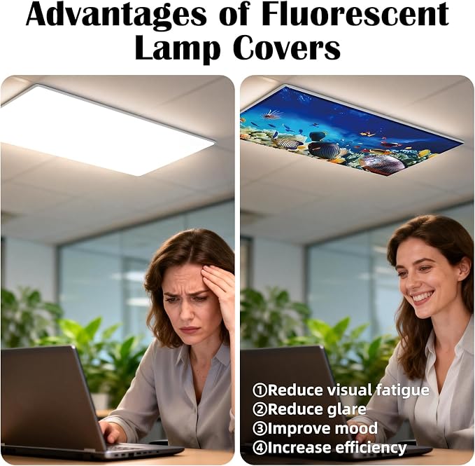 ANGSYLTH 4 Pcs Fluorescent Light Covers - Image 5