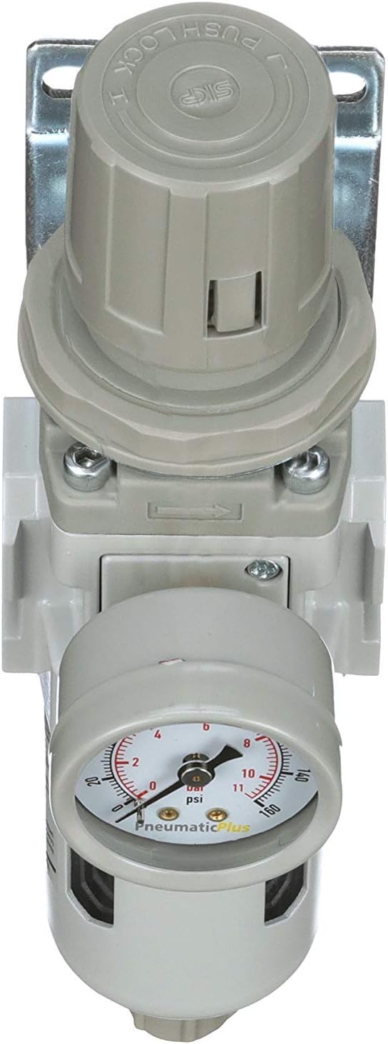 PneumaticPlus SAW300-N03BG Compressed Air Filter Regulator Piggyback Combo 3/8" - Image 8