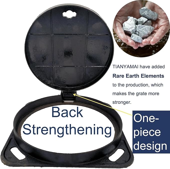 12 In Cast Iron Manhole Cover and Frame - Image 4