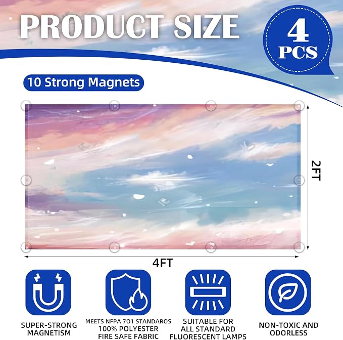 ANGSYLTH 4 Pcs Fluorescent Light Covers - Image 2