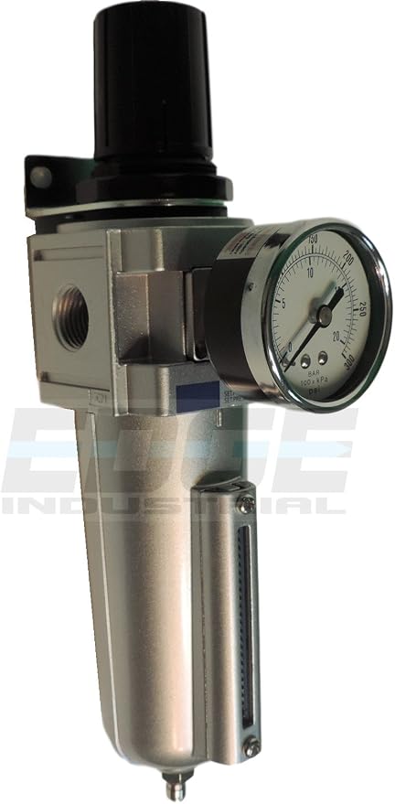 THB Heavy Duty Compressed AIR Filter Regulator Combo Piggyback, Metal Bowl - Image 2