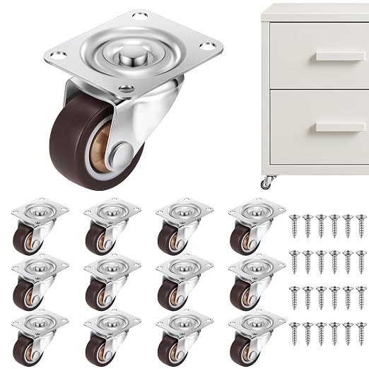 Maitys 12 Pcs 0.5" Swivel Profile Casters Wheels by Maitys