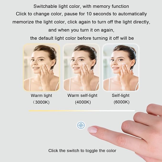 Bathroom Mirror with LED Lights，LED Bathroom Mirror，Smart Lighted Bathroom - Image 4