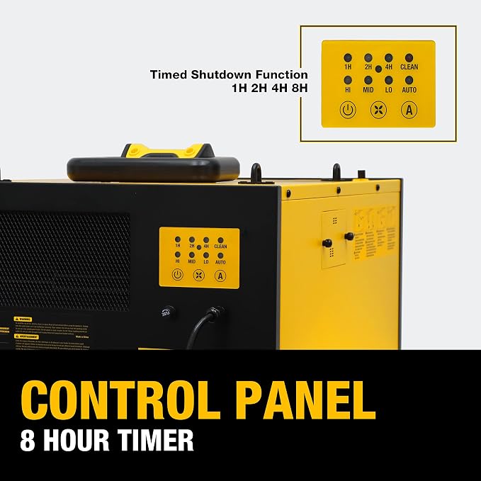 DeWALT DWXAF101 Air Filtration System, 3-Speed Hanging Ceiling Dust Collectors - Image 6