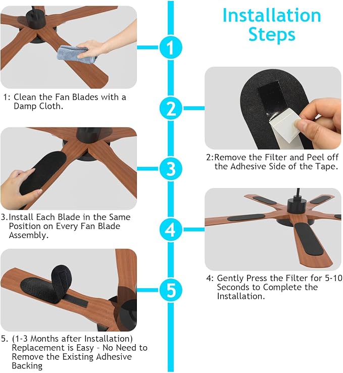 2026 Upgrade 15pcs Ceiling Fan Filters - Image 4