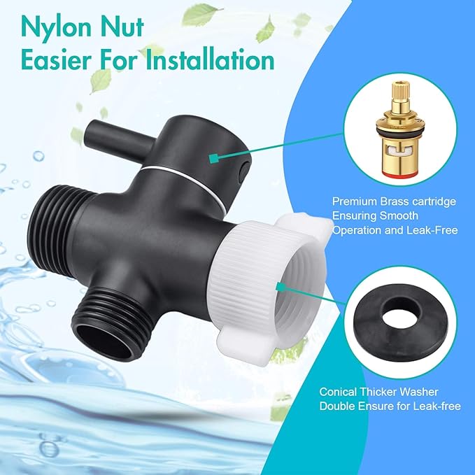 BARROCK Handheld Bidet Sprayer for Toilet, Stainless Steel Metal Made Baby Cloth Diaper Spraying Kit, Bathroom Toilet Bidet Attachment Set for Bathing Pets and Feminine Washing,Matte Black and Gold