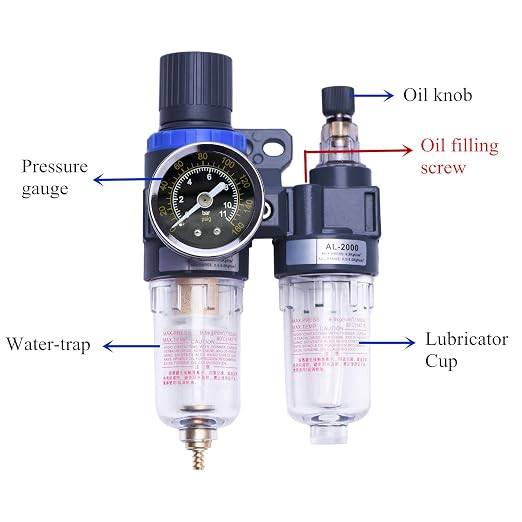 1/4" Compressor Air Filter Air Pressure Regulator Water-oil Separator Trap - Image 5