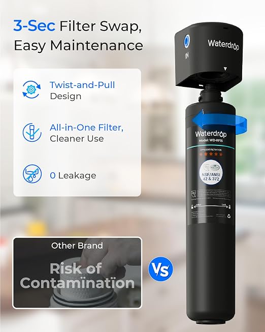 Waterdrop 15UA Under Sink Water Filter System, 2 Years, Bad Taste & Odor - Image 9