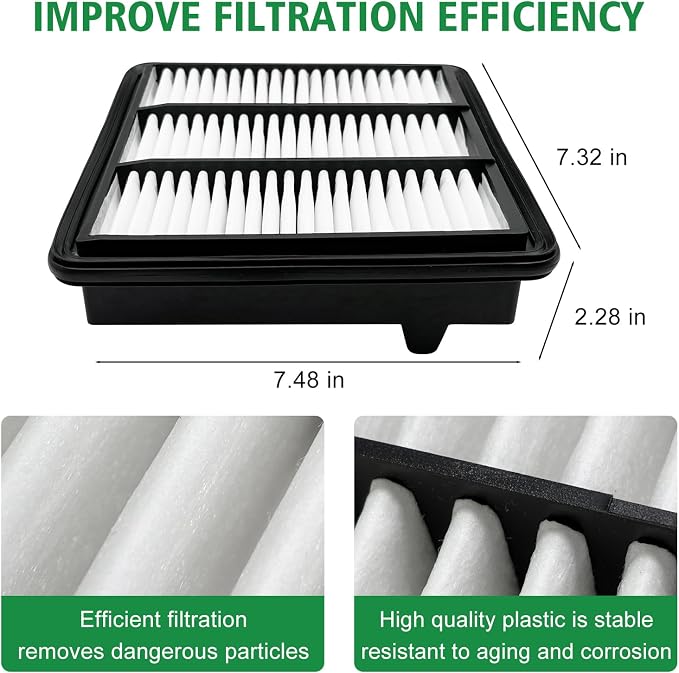 2PCS Cabin Engine Air Filter Kits Fits - Image 5