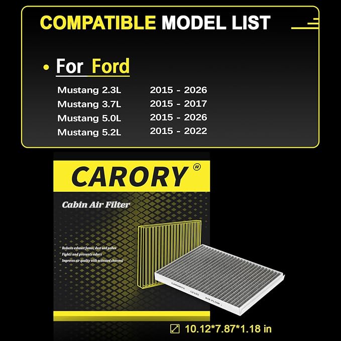 CARORY Cabin Air Filter w/Activated Carbon - Image 3
