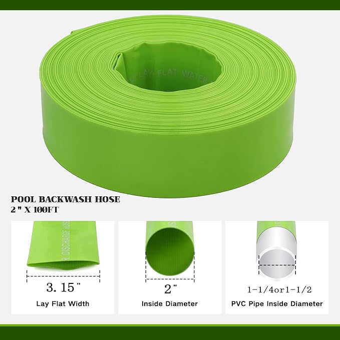 Eastrans 2'' x 100 FT Pool Backwash Hose - Image 2
