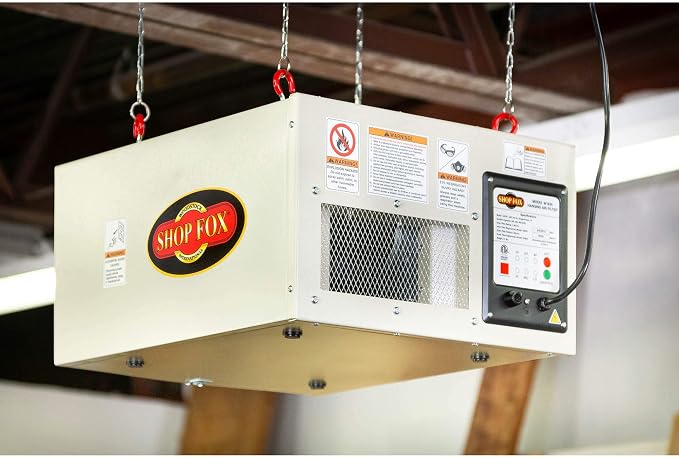 Shop Fox W1830 3-Speed Hanging Air Filter - Image 2