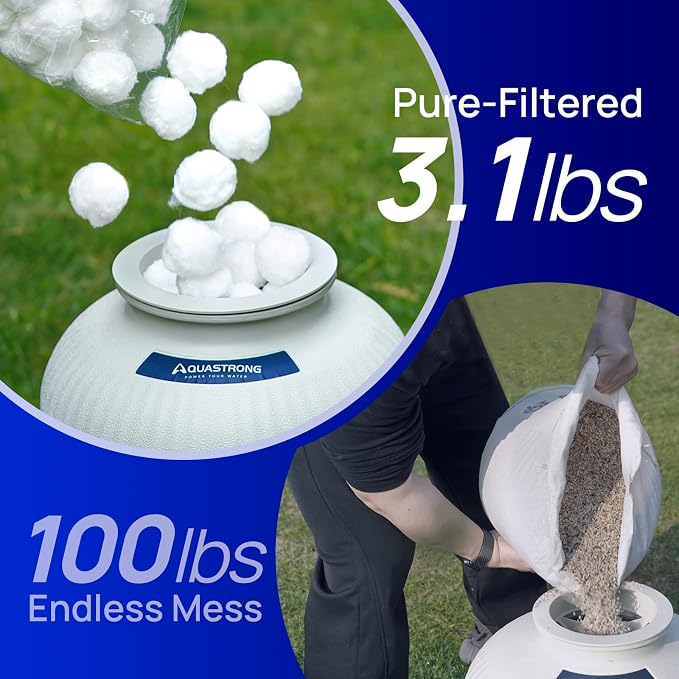 AQUASTRONG Pool Filter Balls for Sand Filters, 3.1 lbs Reusable Pool Sand - Image 6