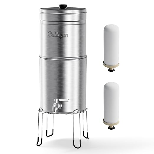 Culligan MaxClear 3 Gallon Gravity Water Filter System, Brushed Stainless-Steel by CulliganWater