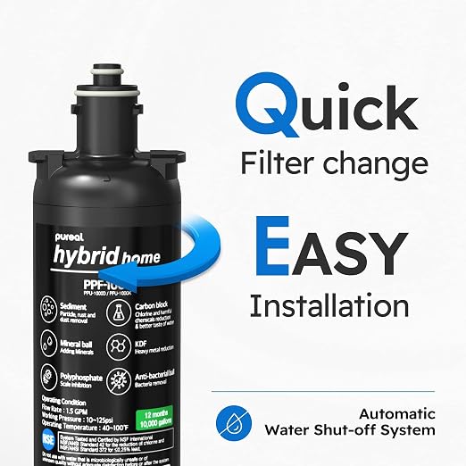 Pureal Hybrid Home PPU-1000D Under Sink Water Filter System - Image 6