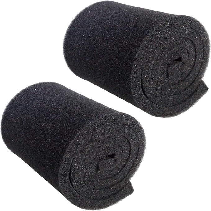 AQUANEAT 2 Pack Aquarium Bio Sponge Filter Media Pad Cut-to-Size Open Cell Foam by Aquaneat