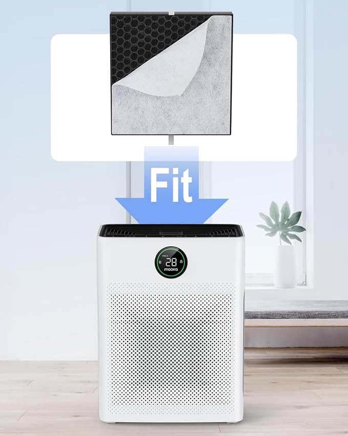 Mooka Genuine Mode PR1 Air Purifier Replacement Filter, H13 True HEPA Air - Image 2