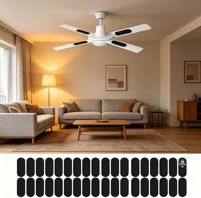 20-Piece Ceiling Fan Air Filter Pack, Fragrance-Free Activated Coconut Shell - Image 7