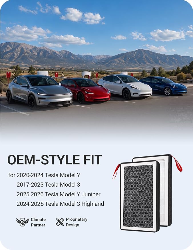 BASENOR 2026 Tesla Model Y/3 HEPA Air Filter, Cabin Air Filter - Image 8