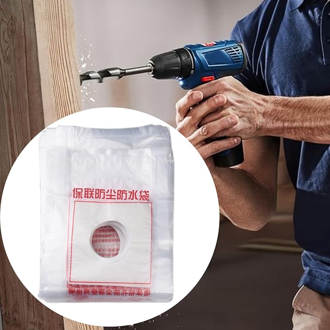 Electric Hammer Dust Bag – Drill Dust Sealr, Hole Saw Catcher | 100PCS Fine - Image 8
