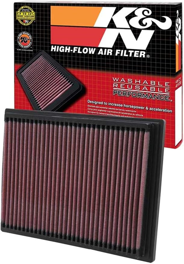 K&N Engine Air Filter: Increase Power & Acceleration, Replacement Car Air by KNEngineeringInc