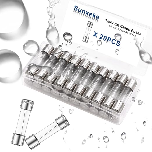20PCS F5AL125V 5 x 20mm Fast Blow Glass Fuses 5A 5Amp 125V Glass Fuse, 0.2 x - Image 3