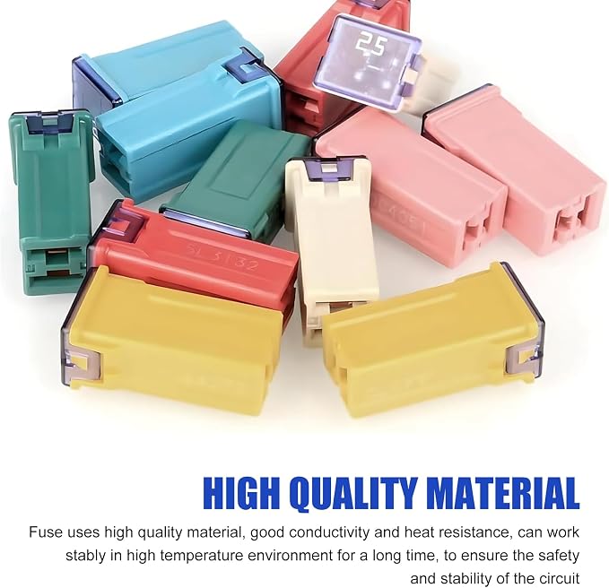 6 PCS Square Fuse Assortment Kit, Portable Jcase Long Fuse Combo Kit, 20A 25A - Image 7