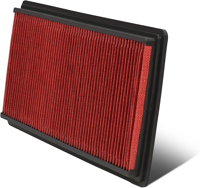 DNA Motoring AFPN-019-RD Clean Air Washable Drop In Panel Air Filter Enhance by DNAMOTORING