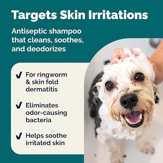 Vetnique Dermabliss Advanced Vet Strength Chlorhexidine for Dogs - Antibacterial Medicated Dog Shampoo - for Skin Infections & Irritation, Hot Spots & Redness Relief (Medicated Shampoo, 16oz)