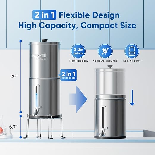 Purewell 2.25G Gravity Water Filter System - Image 8