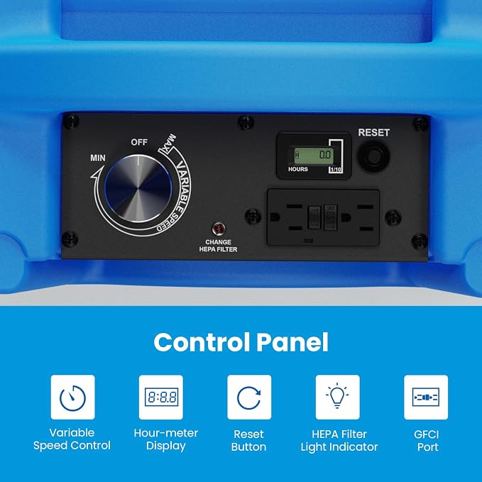 CADPXS Shield-550 Air Scrubber, Negative Machine Airbourne Cleaner HEPA - Image 7