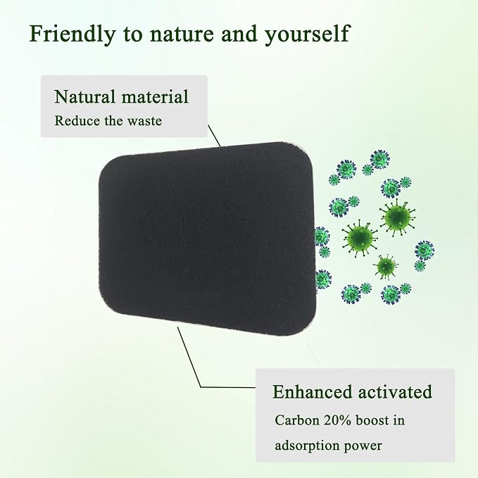 Compost Bin Odor Filters Replacement Oval Activated Carbon Filters - Image 3