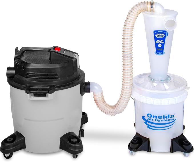 Oneida Air Systems Dust Collector & Cyclone Separator Kit w/ Clear Bucket - Image 6