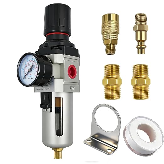 HengMinLingTong 1/2" NPT Compressed Air Filter Regulator Combo Piggyback by Unknown