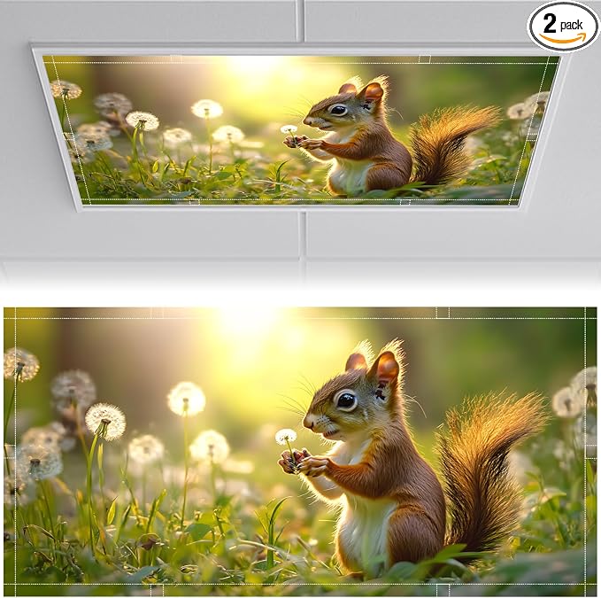 2 Pack Fluorescent Light Covers 4x2 ft Magnetic Light Covers by seewan