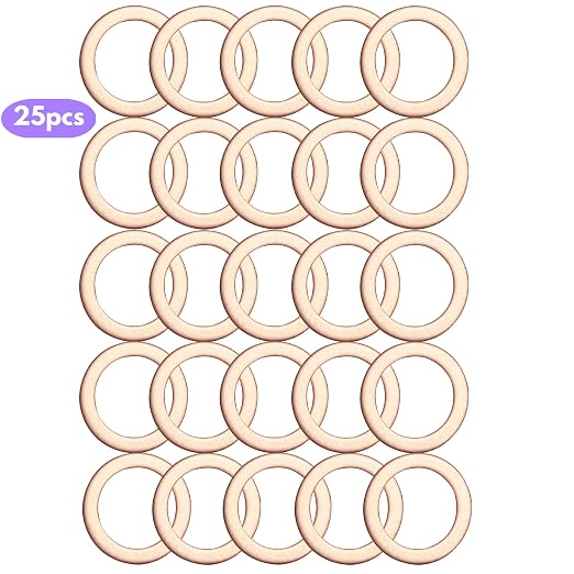 25PCS Copper Oil Drain Plug Gasket Replacement - Image 3