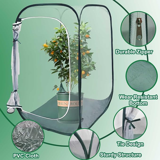 Plant Mini Greenhouse Pop up Frost Protection Enclosure PVC Clear Plant Covers - Image 2