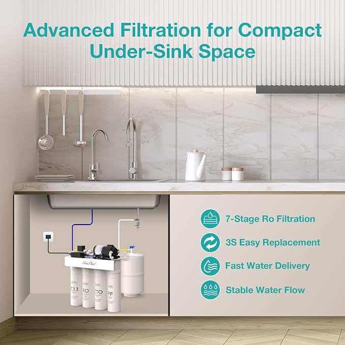 SimPure T1-100 Reverse Osmosis Water Filter, Near 0 TDS Reverse Osmosis System - Image 6