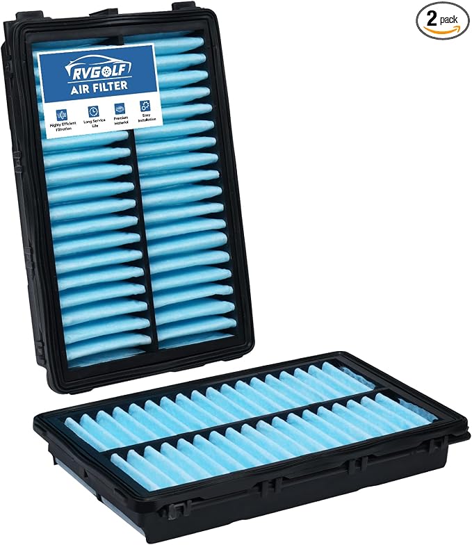 2PCS Engine Air Filter Fit for Tucson 2022-2026, Santa Fe 2021-2026, Kia K5 by RVgolf