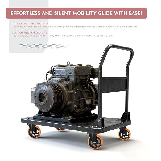 5 Inch Heavy Duty Caster Wheels, Industrial Casters Set of 4 Load 2000lbs - Image 4