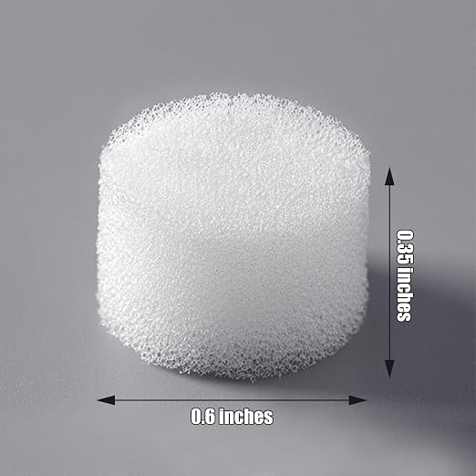 100 Pieces Air Filter Sponge for Compressor System Accessories Round White - Image 2