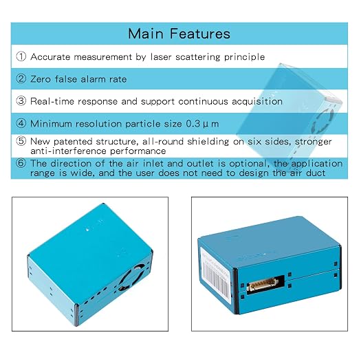 PMS5003 Digital Particle Concentration Laser Sensor/High Precision Laser Sensor - Image 2
