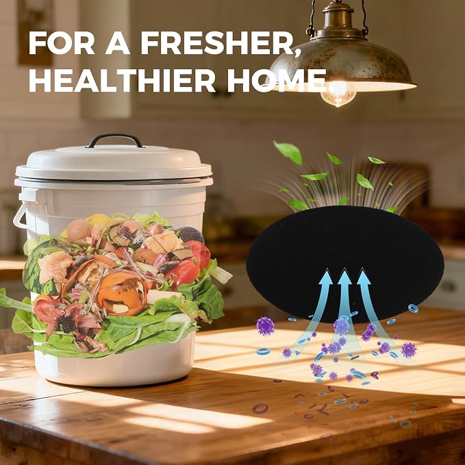 Compost Filters 12-Pack, 7.25 Inch Round Charcoal Filters - Image 6