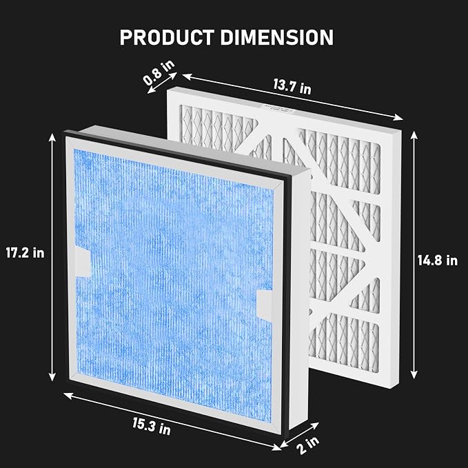 HEPA 550 & Activated Carbon MERV-13 Pre-Filter Replacement Set Compatible - Image 3