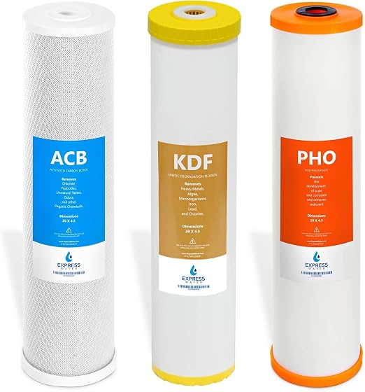 Express Water Whole House Replacement Filter Set, 3 Pack, Carbon Block by ExpressWater